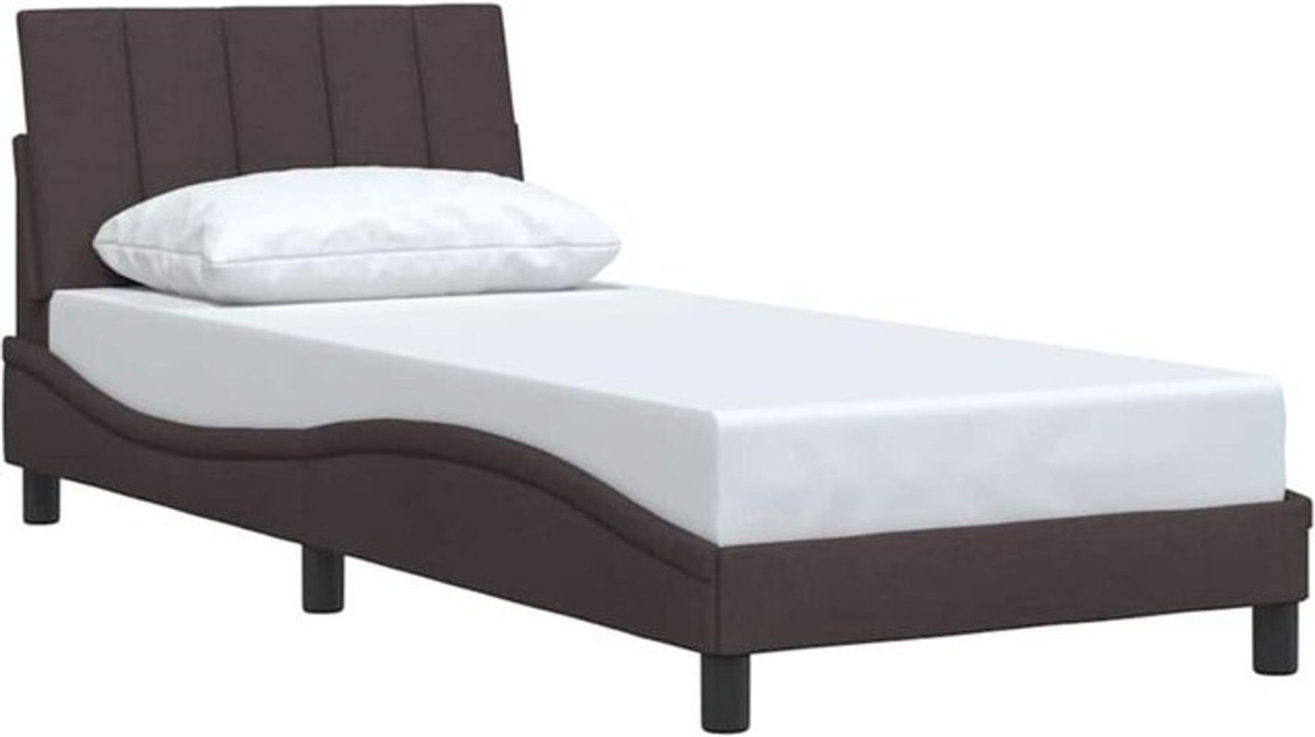 Polsterbett hanko von vidaxl in Dunkelbraun aus Stoff und Metall, B/T: 90 x 190 cm - Bild 1