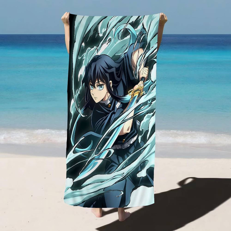 Ka Chen Muda Muichiro Tokito Strandtuch für Kinder aus Mikrofaser, Saugfähig, B: 30 cm, H: 60 cm - Bild 4