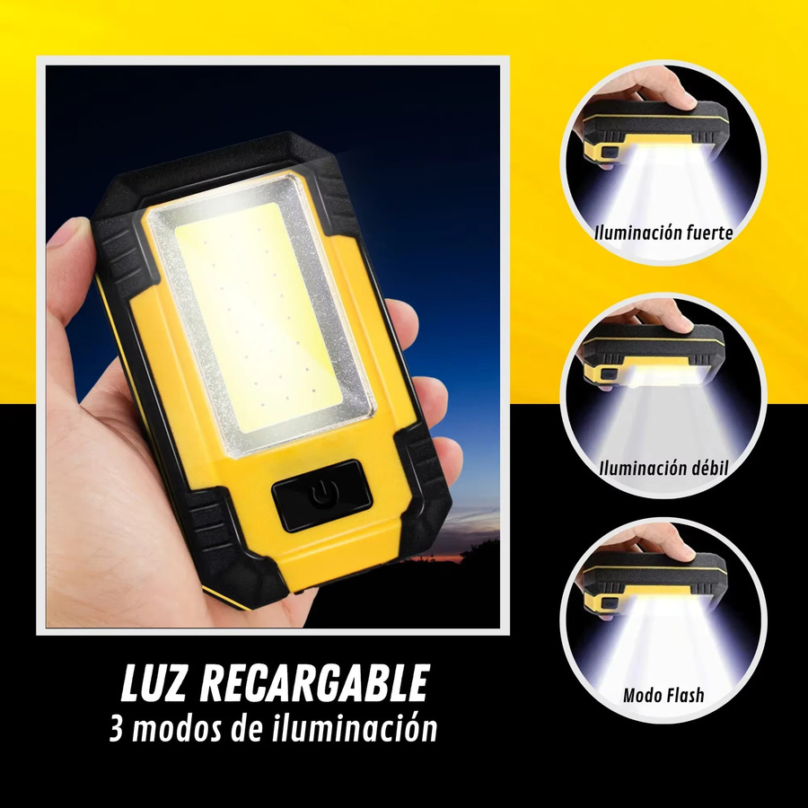 Heinast COB LED Arbeitsleuchte 30W mit 4000mAh Akku, magnetische tragbare Camping-Notfalllampe und Powerbank für Outdoor und Arbeit - Bild 2