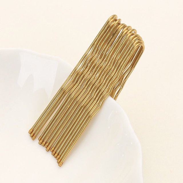 Haarspangen U-förmig, Legierung, Gold, Unisex - Bild 1