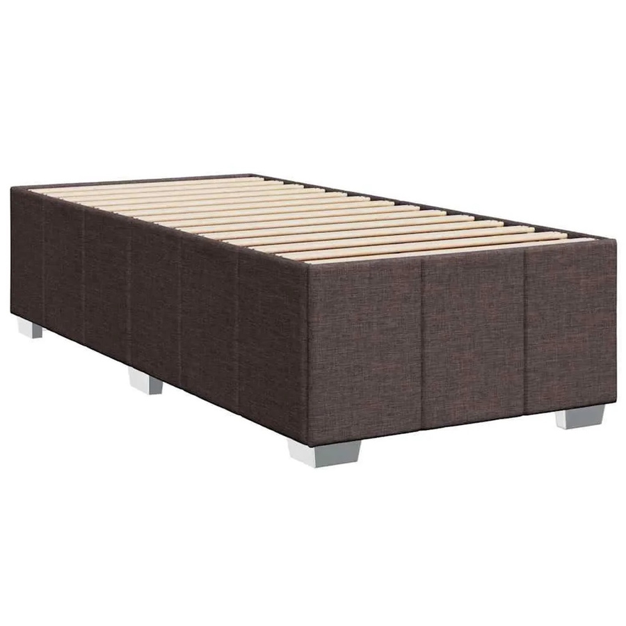 vidaXL Bettgestell aus Stoff in Dunkelbraun, B/T: 90 x 200 cm - Bild 2