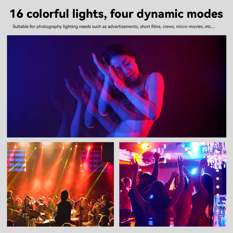 CHENBEN RGB LED-Strahler in Schwarz, dimmbar, Mehrfarbig für Party, Hochzeit und Festivals, B/T/H: 25,0 x 24,0 x 24,0 cm - Bild 4
