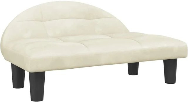 vidaXL Hundebett Sofa aus Samt in Beige, B/T/H: 70 x 52 x 30 cm - Bild 1
