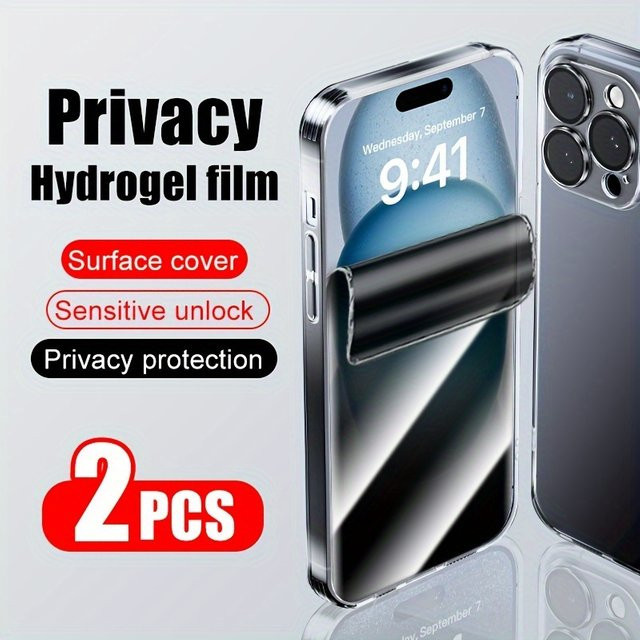 2er-Pack Privatsphäre Hydrogel-Displayschutz für Motorola Moto G9, G9 Plus und Moto G9 Power, transparent - Bild 1