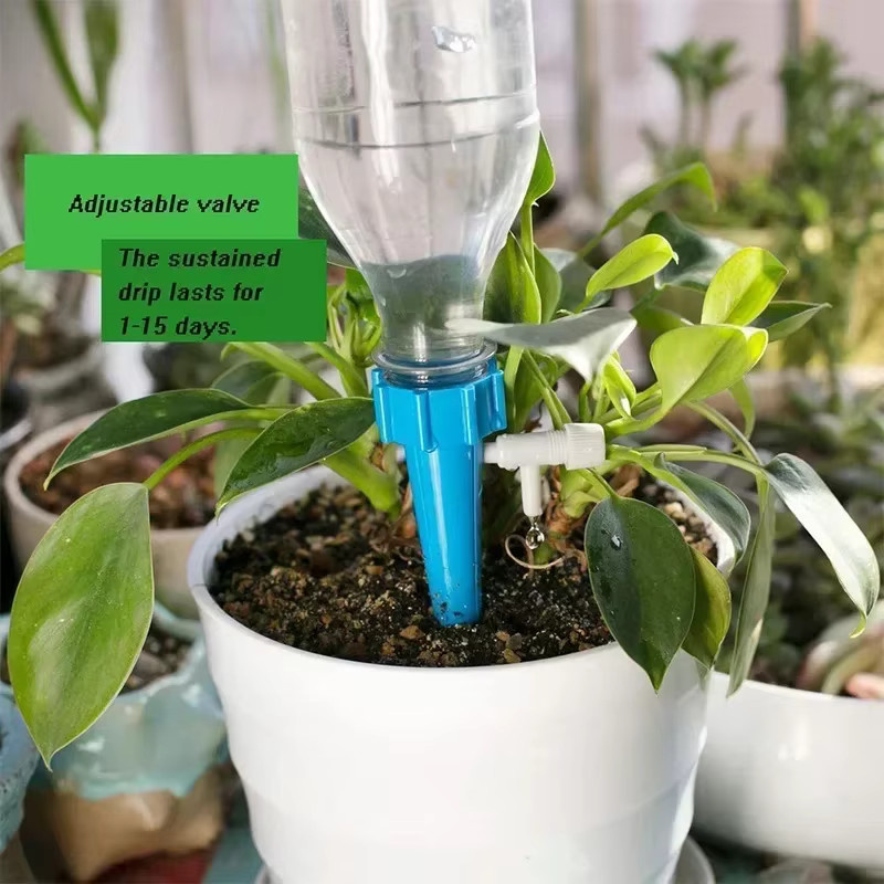Automatisches Tropfbewässerungssystem in Blau für Blumen, Pflanzen und Gewächshäuser - Bild 2
