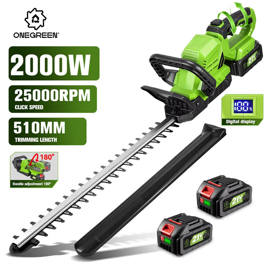 ONEGREEN Akku-Heckenschere 2000W mit 25000RPM für Makita LXT Akkus, Grün - Bild 6