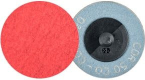 PFERD TOOLS COMBIDISC Keramikkorn Schleifblatt CDR CO-COOL mit Körnung 120 und Durchmesser 50mm für Stahl und Edelstahl, Farbe: Rot, 100 Stück - Bild 1