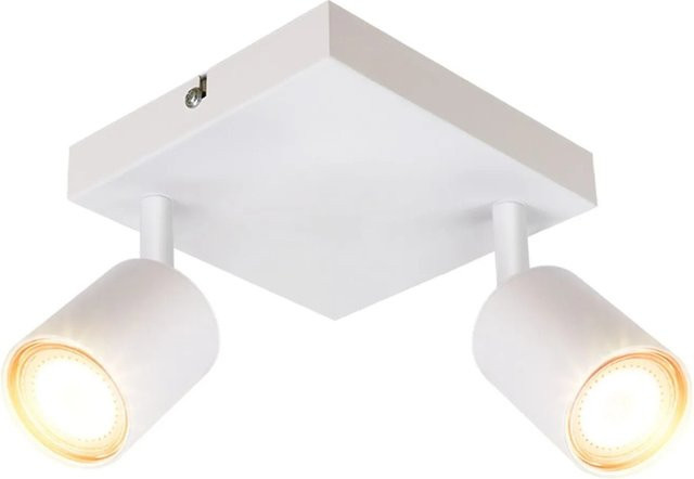 NETTLIFE Deckenstrahler L15 aus Metall in Weiß, verstellbar mit GU10 LED-Leuchtmitteln - Bild 1