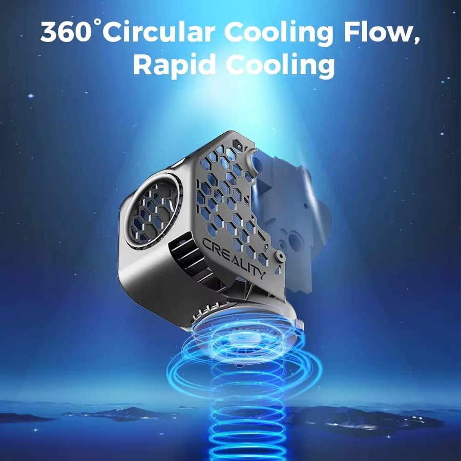 Creality BEN2C NAUTILUS K1 MAX Lüfterkanal 360 Grad runder Kühlventilator-Kanal in Schwarz für K1 Max, K1C und K1 SE 3D-Drucker Zubehör - Bild 2