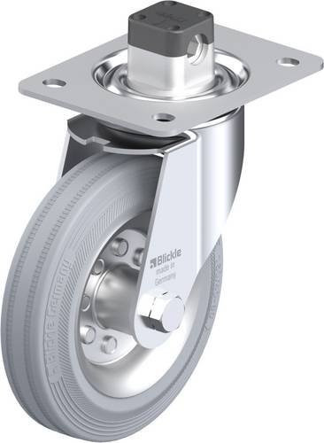 Blickle Lenkrolle LE-VE 160R-CS11-SG mit Feststeller in Grau und Blau, Rad-Durchmesser: 160 mm, Tragfähigkeit: 135 kg - Bild 1