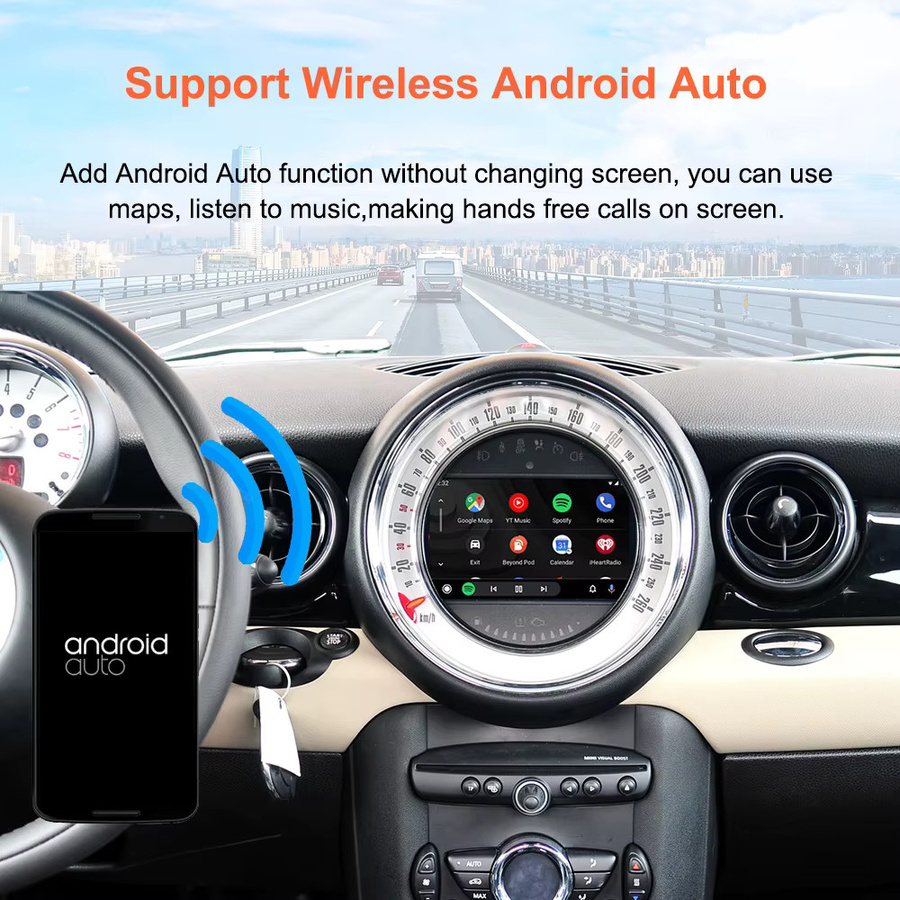 Bonroad Wireless CarPlay und Android Auto Modul für BMW CIC System und Mini Cooper R55 R56 R57 R60 mit Mirror Link und Airplay in Schwarz - Bild 5