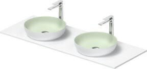 Duravit Konsolenwaschtisch Sivida in Grün und Weiß matt, B/T: 135 x 50 cm - Bild 1