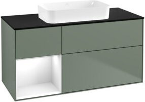 V&B Waschtischunterschrank Finion mit Wandbeleuchtung, Farbe: Weiß lackiert, B/T: 120 x 60 cm - Bild 1