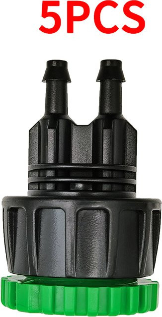 5-teiliges Kunststoff-Gartenschlauch-Anschluss-Set in Schwarz für Wasserhähne und Schläuche - Bild 1