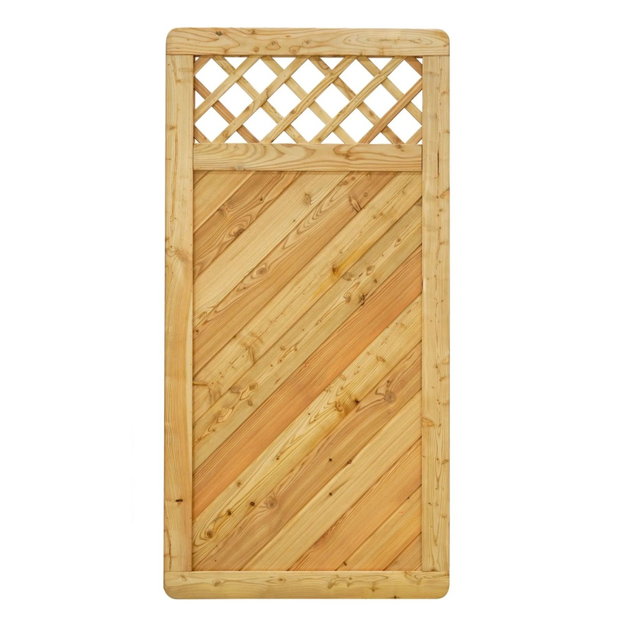 GartenLand Massivzaun NIZZA Gerade mit Rankgitter aus Lärche Holz in Braun, B/H: 90 x 180 cm - Bild 2