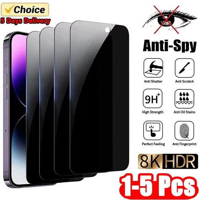 Privatsphäre-Schutzglas für Samsung Galaxy A56 A36 A57 A55 A35 A54 A33 A26 A25 A16 A17 A15 A34 A07 A06 S26 Ultra Anti-Spy Displayfolie in Transparent - Bild 1