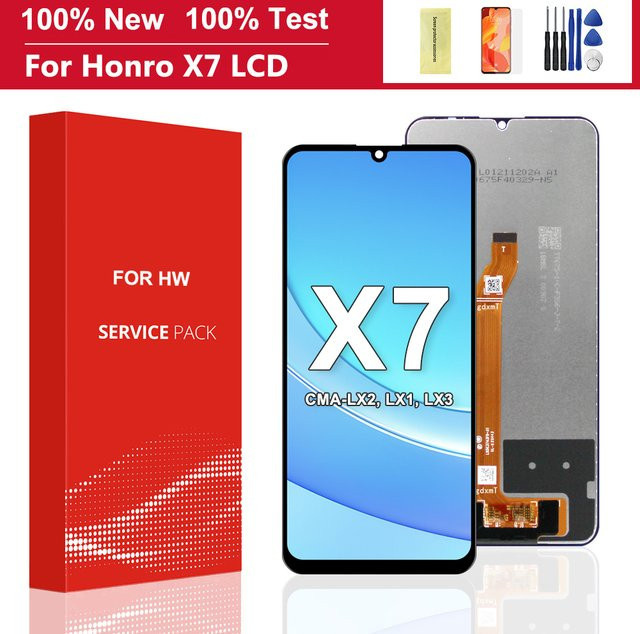 Premium LCD Display Touchscreen Digitizer Panel mit Rahmen für Honor X7 in Schwarz (CMA-LX1 CMA-LX2 CMA-LX3) - Bild 1