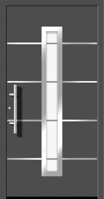 Splendoor Moderno Aluminium-Haustür mit Glaseinsatz, Anthrazit Metallic, B/H: 110 x 210 cm, Anschlag Links - Bild 1