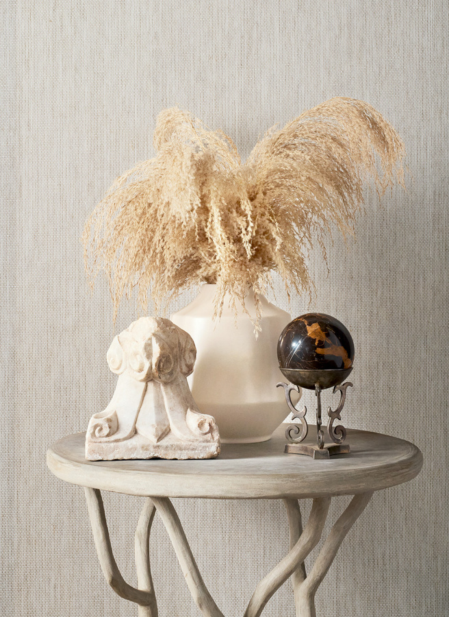Thibaut Tapete Lake Shore Landschaftsmotiv in Off-White und Beige aus Textil und Papier - Bild 1