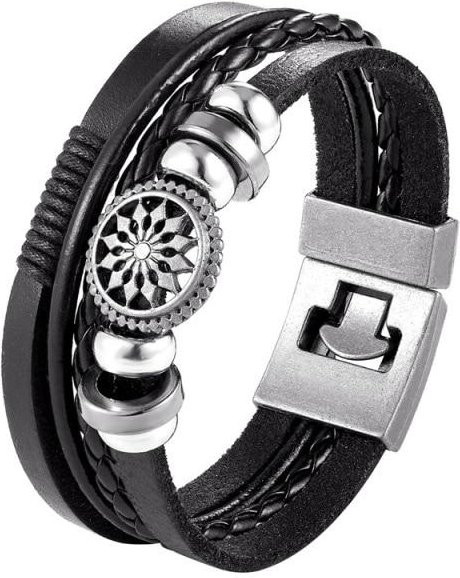 Yiran pet products Armband, Leder, Skorpion, gray, 21cm, Herren - Bild 1