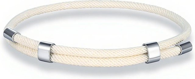 Armband Edelstahl, Marine Seil, Silber, Unisex - Bild 1