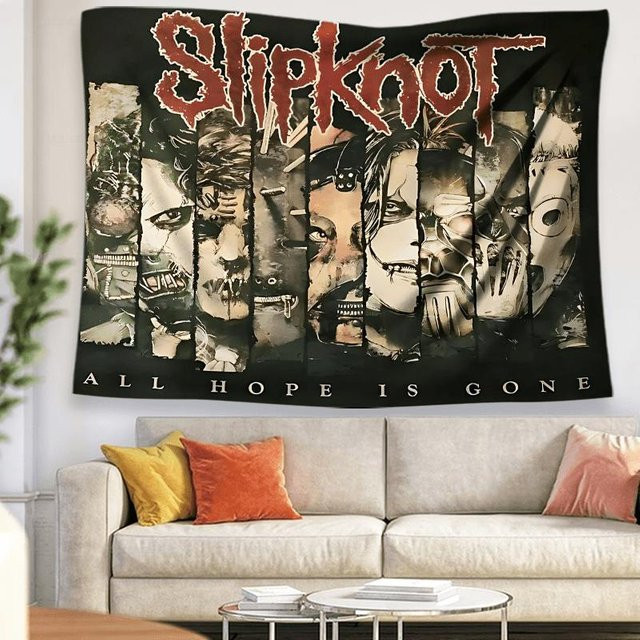 Slipknot All Hope Is Gone Wandteppich aus Polyester, Mehrfarbig, Breite: 60 cm, Höhe: 40 cm - Bild 1