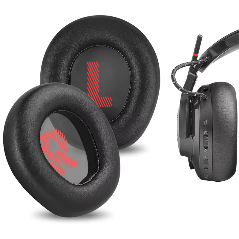 JBL Kühlgel-Ohrpolster-Ersatzabdeckungen und Kopfbügel-Reparaturset für Quantum 800, Q800 und Q600 Kopfhörer in Schwarz - Bild 2