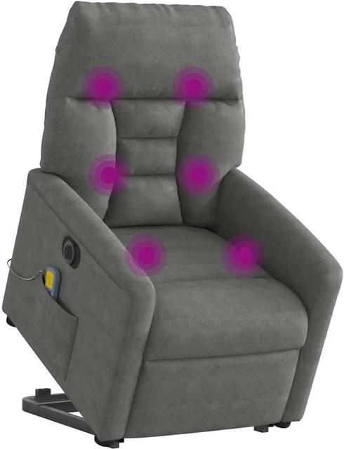 vidaXL Elektrischer Massagesessel mit Aufstehhilfe in Dunkelgrau - Bild 1