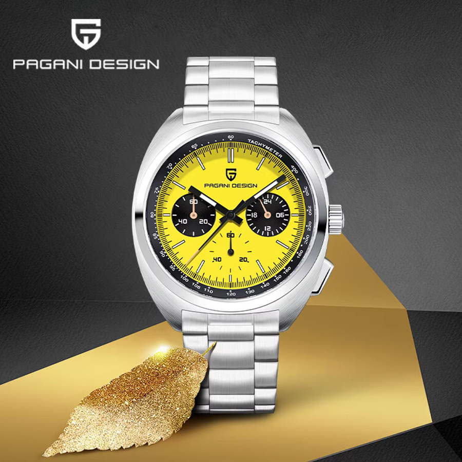 Pagani Design Chronograph, Quarz, Edelstahl, Gelb, Herren - Bild 3