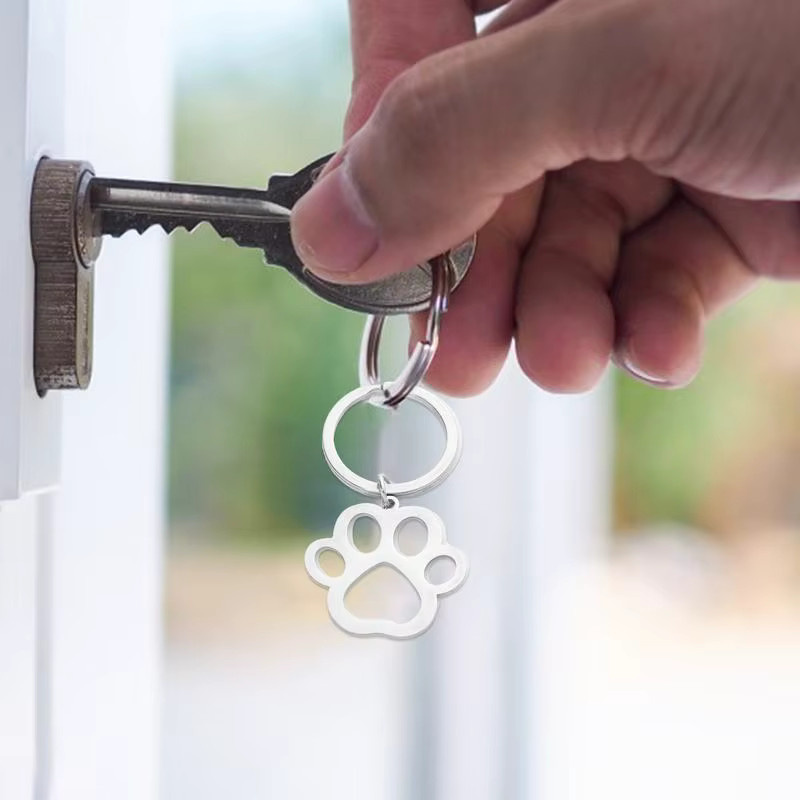 Charm-Anhänger Hundepfotenabdruck, Silber - Bild 3