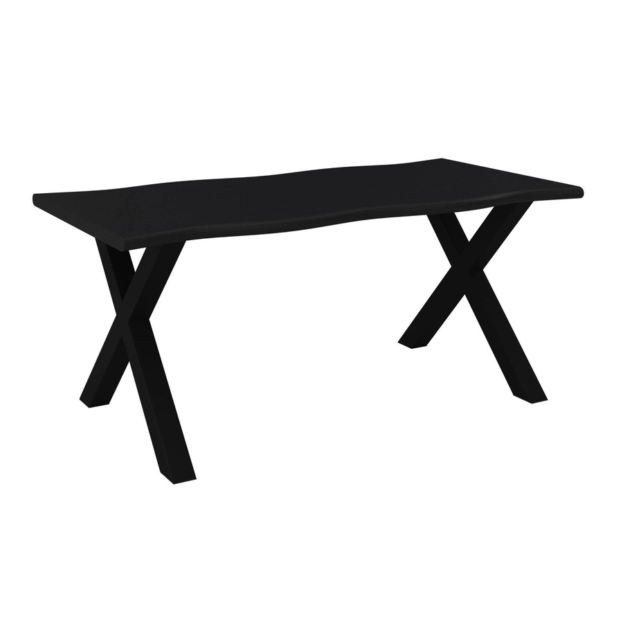 Bessagi Home Esstisch Laurel in Schwarz, moderner rechteckiger Esstisch aus MDF und Metall, B/T/H: 180 x 90 x 76 cm - Bild 2