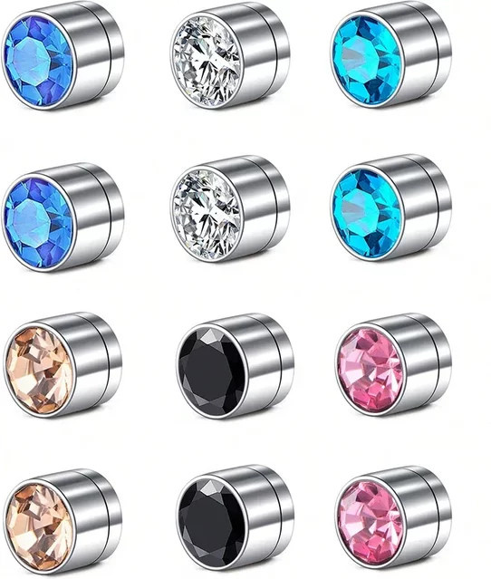 Ohrstecker Edelstahl, Zirkonia, Silber, Unisex - Bild 1