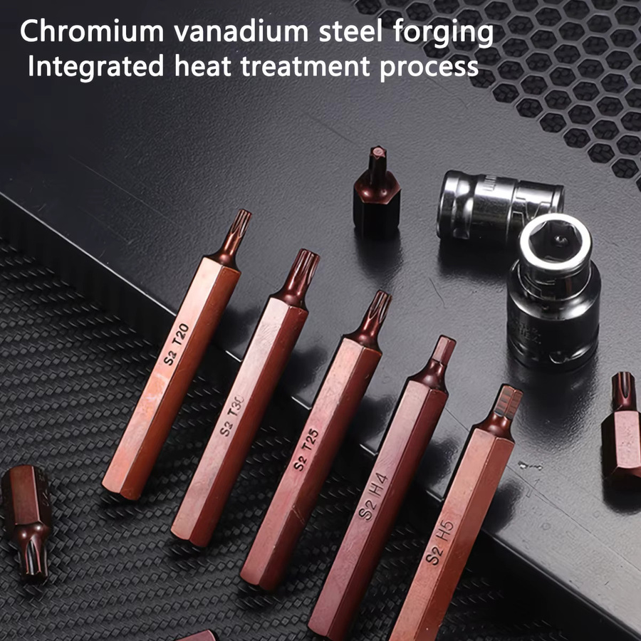 40-teiliges Stern-Bit-Set aus S2-Stahl, magnetisches Torx-Schraubendreher-Bit-Set in Braun - Bild 2