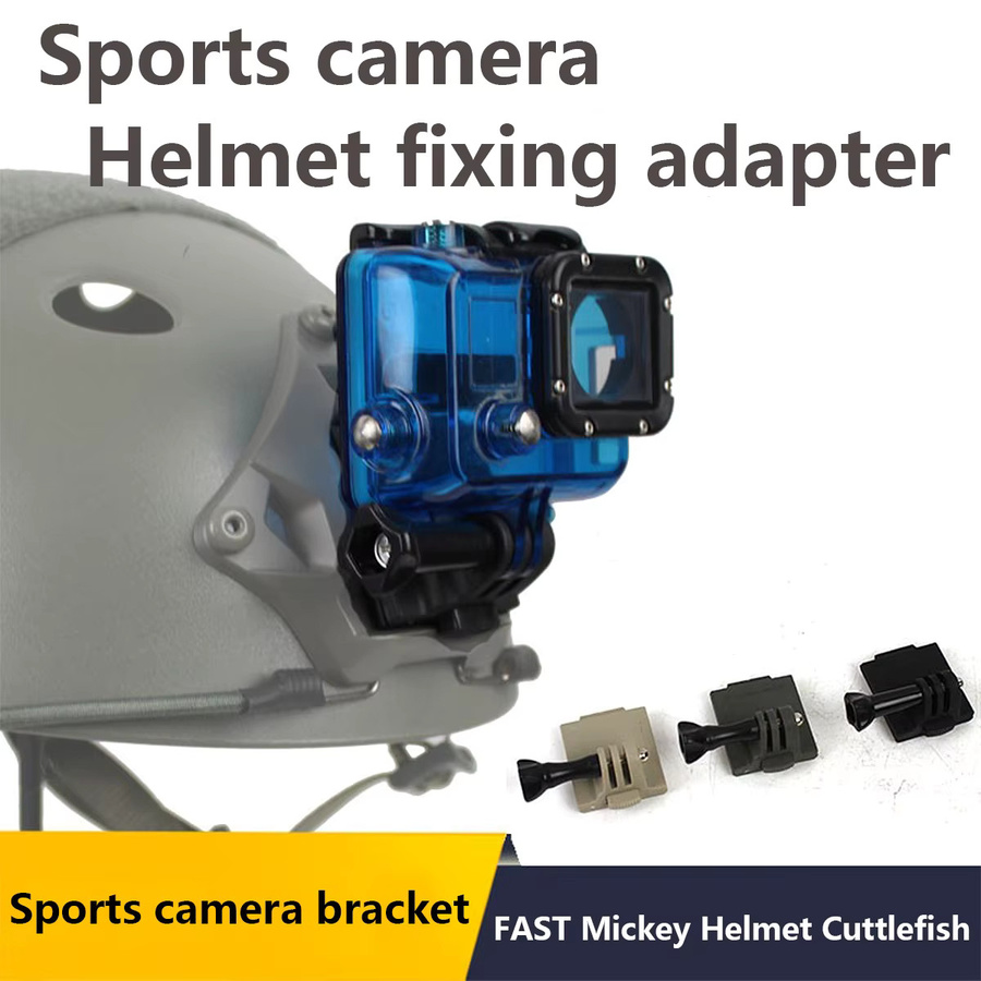 FAST Taktischer Helm NVG Helmadapter in Schwarz mit GoPro Halterung für Sportkameras, Outdoor und Jagd - Bild 4