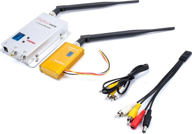 Readytosky FPV Digitalanzeige 1,2 GHz Wireless Audio Video Transmitter und 12-Kanal-Empfänger-Kit für RC-Drohnen mit 1500 mW und 8CH - Bild 1