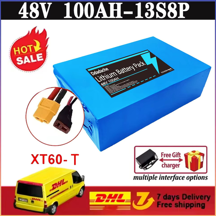 Lithium-Akku 48V 100Ah für Citycoco Motorroller mit integriertem 50A BMS in Blau - Bild 6