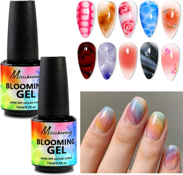 Misscheering Blooming Gel Polish, 15 ml, Transparent, Marmor-Effekt - Bild 1