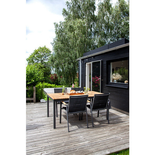 Cinas Gartenmöbelset Mood aus Teakholz in Grau mit Tisch und Stühlen, Tisch B: 167,5 cm, H: 74 cm, T: 100 cm und Stühle B: 62 cm, H: 84 cm, T: 56 cm - Bild 3