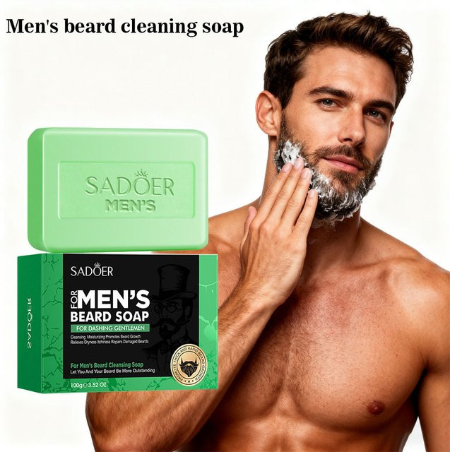 SADOER Bartreinigungsseife für Herren, Aloe Vera - Bild 1