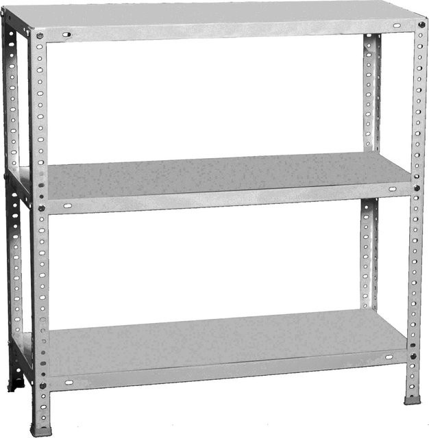 PROREGAL Schraubregal Panda Mini, silber, H x B x T: 90 x 100 x 30 cm - Bild 1