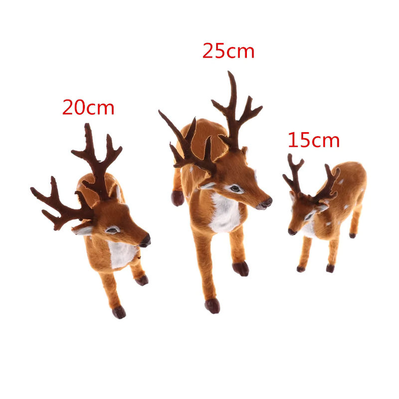 HUXUAN Weihnachts Rentier als Plüsch-Dekoration in Braun, Größen: 15 cm, 20 cm oder 25 cm - Bild 6