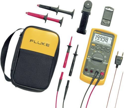 Fluke 87V/E2 Kit Digitales Hand-Multimeter Gelb, Kalibriert nach ISO, CAT III 1000 V, CAT IV 600V, 20000 Counts - Bild 1