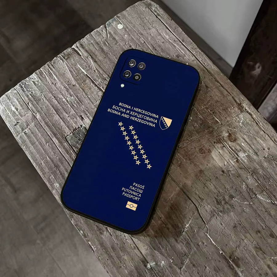 Samsung Handyhülle Soft Cover mit Bosnien und Herzegowina Reisepass Design in Blau für Galaxy S21 S22 S23 S24 S25 S26 Ultra FE Plus 5G und A52S - Bild 2