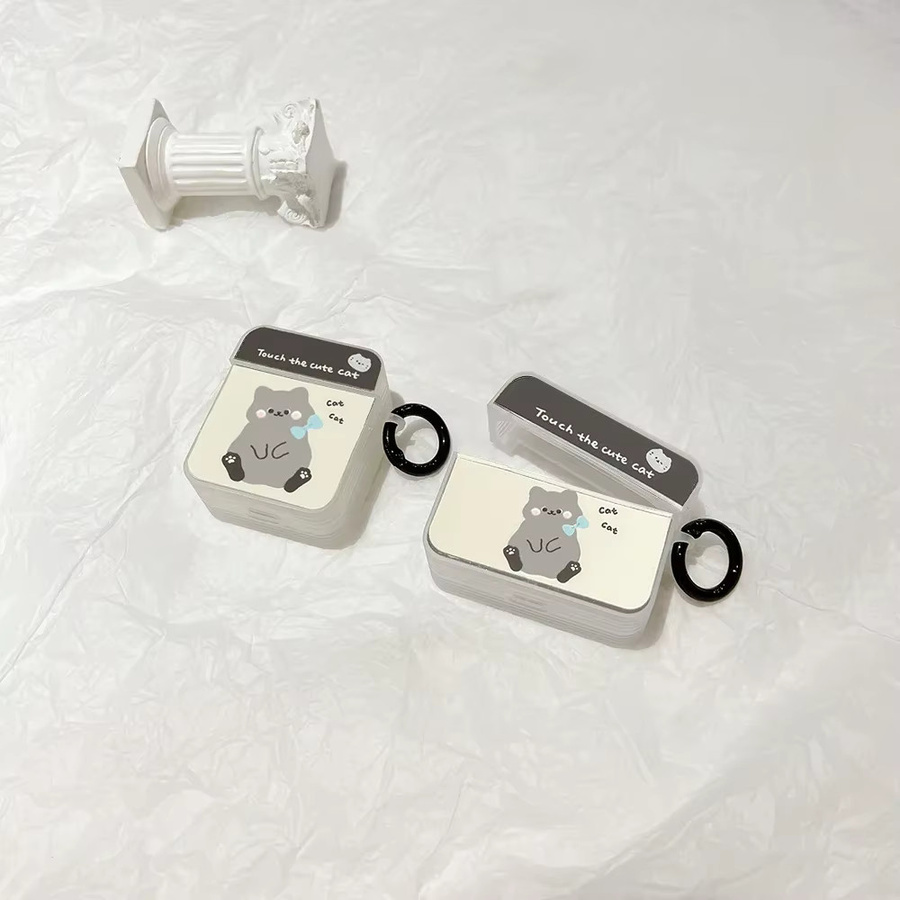 Cartoon Katzen Schutzhülle für Apple AirPods 1 2 3 4 und AirPods Pro 2 mit Haken - Bild 2