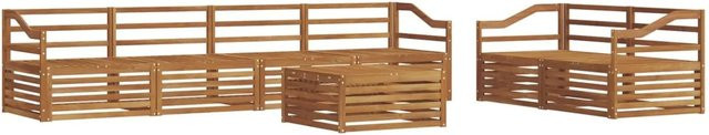 vidaXL Outdoor-Sofagarnitur 7-teilig aus Akazienholz in Braun - Bild 1