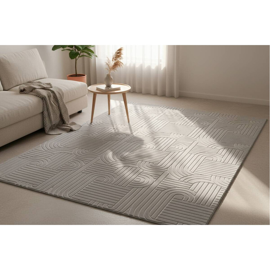 Kayoom Teppich Calma in Beige mit Linienmuster, modern und pflegeleicht, B/B: 120 x 160 cm - Bild 2
