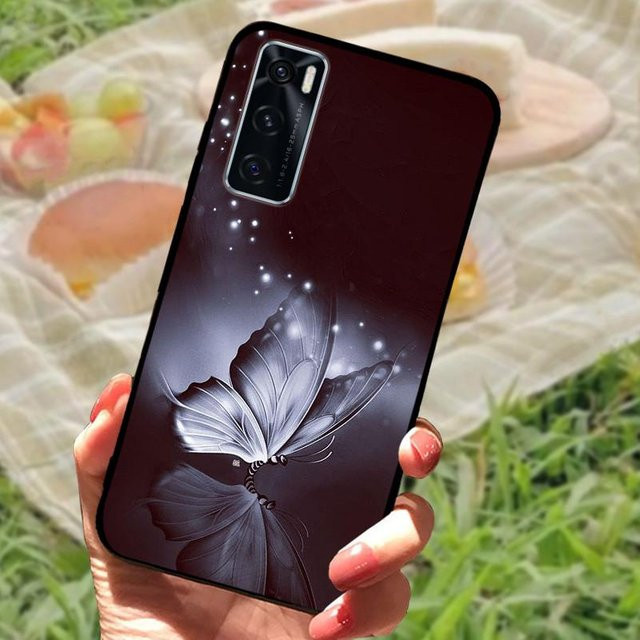 Silikon Handyhülle im Marmor-Design für Vivo V20 SE und Vivo V20 in Schwarz - Bild 1