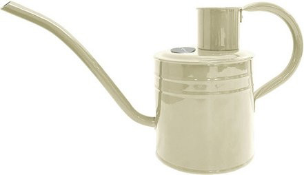 Kent & Stowe Gießkanne aus verzinktem Stahl mit langem Auslauf, 1,0 l, Creme-Beige - Bild 1