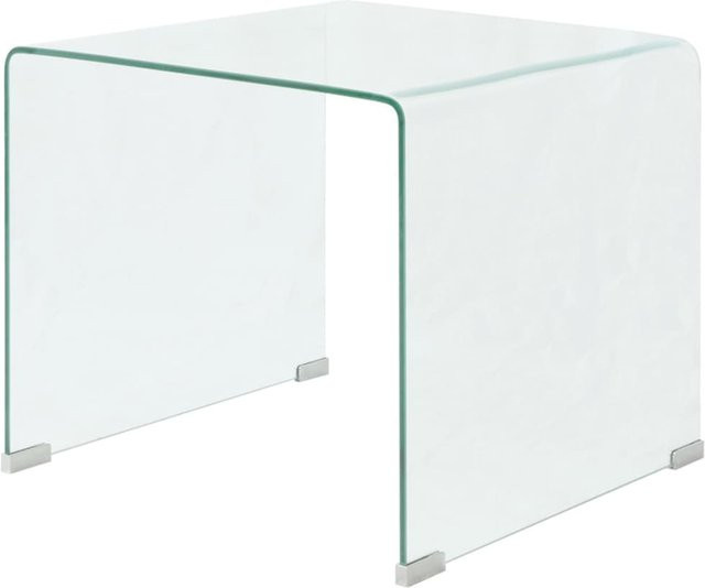 Vidaxl Couchtisch aus gehärtetem Glas in transparent, modern und quadratisch, B/T/H: 49,5 x 50 x 45 cm - Bild 1