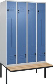 C+P Z-Spind Classic PLUS Sitzbank mit 8 Fächern und Buche-Hartholz Sitzfläche, B/T/H: 212,0 x 120,0 x 81,5 cm - Bild 1